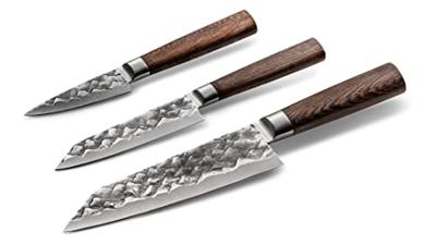 BARE Cookware Japanse Messenset, 3-delig, Duits staal & Levenslange Ga