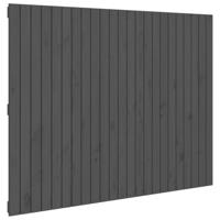 Wandhoofdbord 146,5x3x110 cm massief grenenhout grijs - thumbnail