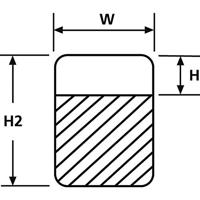 HellermannTyton 550-14014 RO201REF-100-WH Kabeletiket RiteOn 12.70 x 12.70 mm - thumbnail