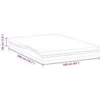 Matrassen Wit, Grijs 160 x 200 cm 100% polyester jacquard stof - thumbnail