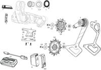 Sram achterderailleur "red xplr axs e1" rear derail. red xplr axs e1 10-46t silver - thumbnail