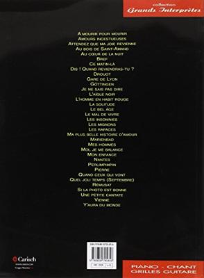 Hal Leonard Barbara - Collection Grands Interprètes songboek voor piano, gitaar en zang Hal Leonard Barbara - Collection Grands Interprètes songboek voor piano, gitaar en zang