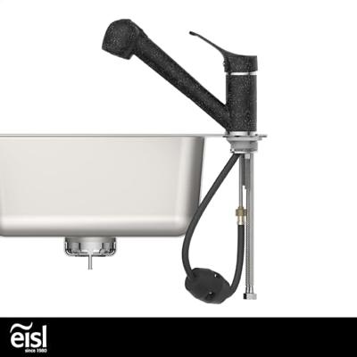 EISL GRANIT mengkraan keuken met sproeier | zwart-chroom - NI183SMCR NI183SMCR - thumbnail