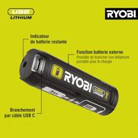 Ryobi RB4L30 | 4V USB-lithium accu 3.0Ah & Power Bank - 5133006224 - thumbnail