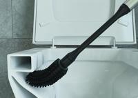 Metaltex cleany toiletborstel + houder 13x8x47 cm zwart/rvs - thumbnail