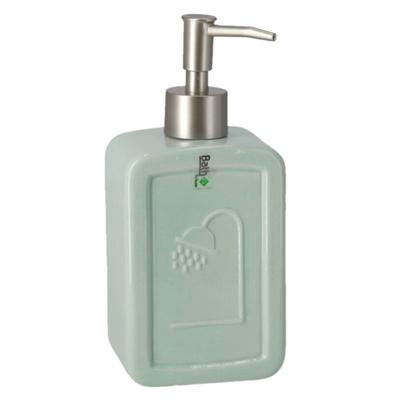 Zeeppompje/zeepdispenser Groen Keramiek 18 Cm - Zeeppompjes