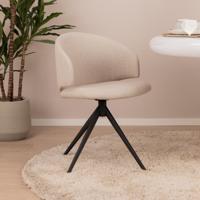 Sohome Draaibare Eetkamerstoel 'Layla' kleur Beige - thumbnail
