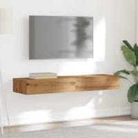 Tv-meubels 2 st met LED's 60x35x15,5 cm artisanaal eikenkleur - thumbnail