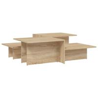 Salontafels 2 st bewerkt hout sonoma eikenkleurig - thumbnail