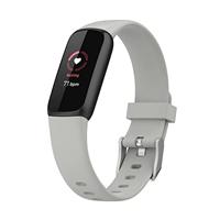 Fitbit Luxe - Sportbandje met gesp - Maat: Small - Grijs - thumbnail