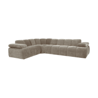 WOOOD Mojo hoekbank links ribstof donkerzand - thumbnail