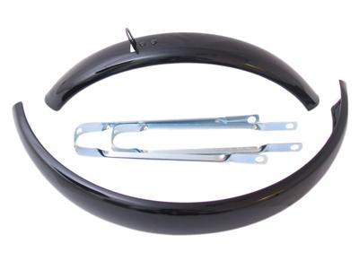 Spatbordset 16" ATB gemaakt van staal 60mm - zwart
