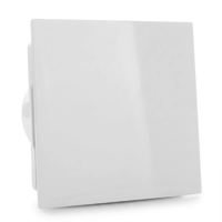 Whisper Pro-design Badkamerventilator - Ø125mm - Met Nalooptimer + Vochtsensor - Vlak Kunststof - Wit - thumbnail