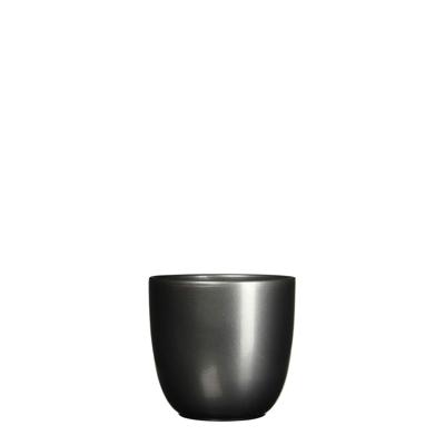 Bloempot Pot rond es/10.5 tusca 11 x 12 cm antraciet Mica - Mica decorations