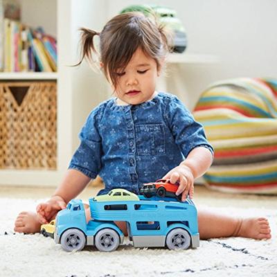 Green Toys speelgoed auto transporter - thumbnail