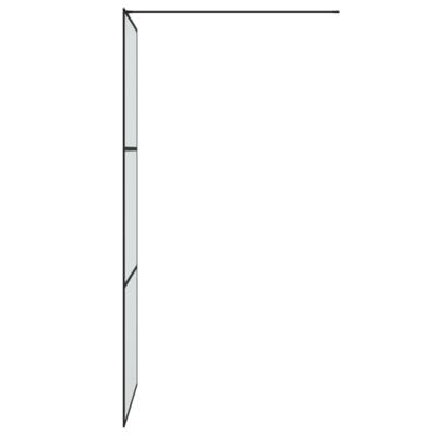 Inloopdouchewand 80x195 cm mat ESG-glas zwart - thumbnail