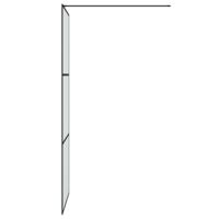 Inloopdouchewand 80x195 cm mat ESG-glas zwart - thumbnail