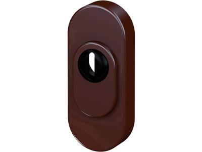 Basi 1200-0003 Beveiligingsrozet met cilinderafdekking RVS, Bruin Basi 1200-0003 Beveiligingsrozet met cilinderafdekking RVS, Bruin