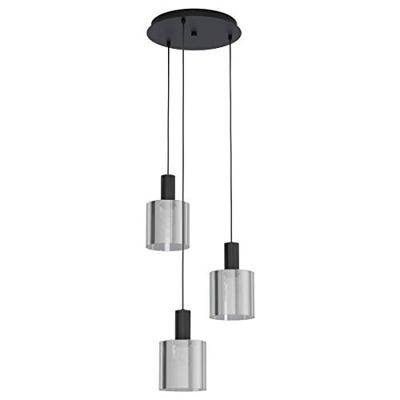 Eglo 3-lichts hanglampGorosiba met smoke glas - 98754