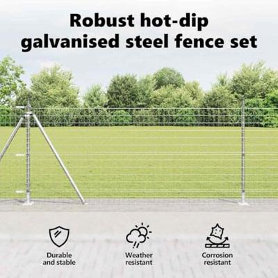 VidaXL Hek met paal zilver 1,2 x 10 m staal