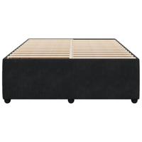 Bedframe zonder matras 160x200 cm fluweel zwart - thumbnail