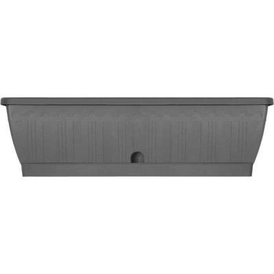 Jardiniere - GARDEN ID Terraflor - Antraciet 60cm - Duurzaamheid - Waterreserve - Gerecycled en 100% recycleerbaar - Volume voor planten.