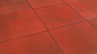Rubbertegel 50x50x2.5cm Rood Tuindeco - Tuindeco