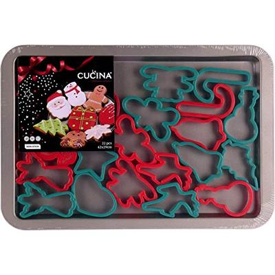 Uitsteekvormen met Bakplaat Kerst, 22st.