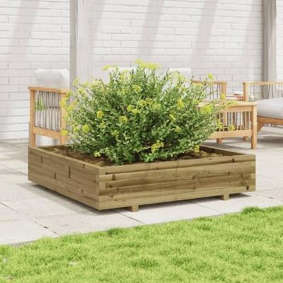 VidaXL Plantenbak 110x110x26,5 cm geïmpregneerd grenenhout VidaXL Plantenbak 110x110x26,5 cm geïmpregneerd grenenhout