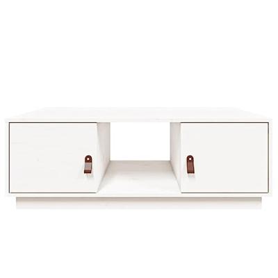 Salontafel 100x50x35 cm massief grenenhout wit