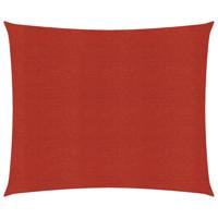 VidaXL Zonnezeil 160 g/m² 2x2 m hdpe rood - thumbnail