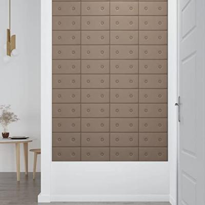 VidaXL Wandpanelen 12 st 0,54 m² 30x15 cm kunstleer cappuccinokleurig