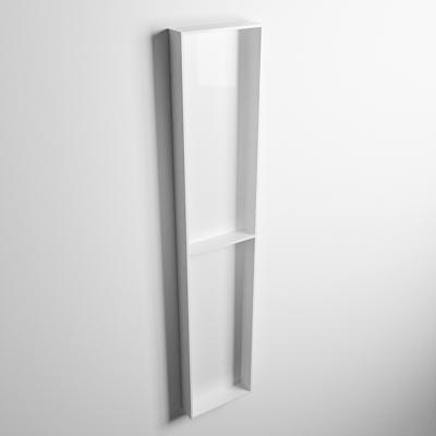 MONDIAZ EASY Nis 89,5x29,5cm in solid surface kleur Talc | Talc. 2 vakken geschikt voor in- of opbouw