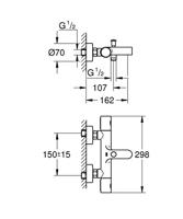 Grohe QuickFix Precision Get bad-thermostaatkraan chroom - thumbnail
