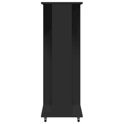 Kledingkast met wielen 102x38x110 cm bewerkt hout zwart Kledingkast met wielen 102x38x110 cm bewerkt hout zwart