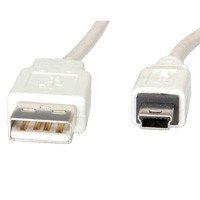 VALUE USB 2.0 kabel, type A - 5-Pin Mini, Typ A 5 Pin Mini , wit, 3 m - thumbnail