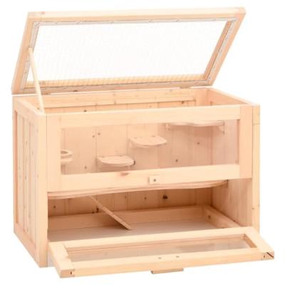 VidaXL Hamsterkooi 60x35,5x42 cm massief vurenhout VidaXL Hamsterkooi 60x35,5x42 cm massief vurenhout