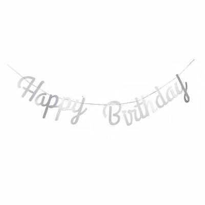 Happy Birthday slinger (Zilver)