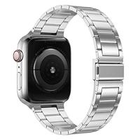 Stalen schakelband - Zilver - Geschikt voor Apple watch 38mm / 40mm / 41mm / 42mm - thumbnail
