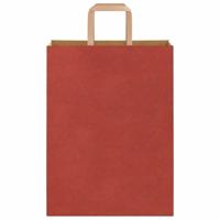 VidaXL Papieren zakken 250 st met hengsels 26x12x35 cm rood - thumbnail