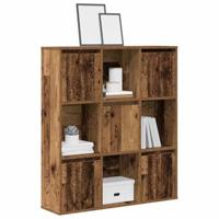 Boekenkast 89x24x101,5 cm bewerkt hout oud houtkleurig - thumbnail