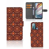 Motorola Moto G60 | Telefoon Hoesje | Batik Brown | Portemonnee hoesje - thumbnail
