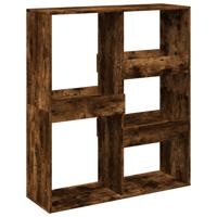 Kamerscherm 100x33x135 cm bewerkt hout gerookt eikenkleurig - thumbnail