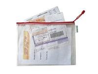 Opbergtas Tarifold met rits 330x240mm PVC rood | 8 stuks - thumbnail