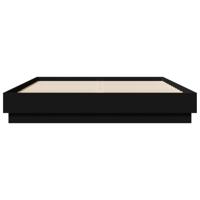 Bedframe met LED zonder matras 150x200 cm zwart - thumbnail