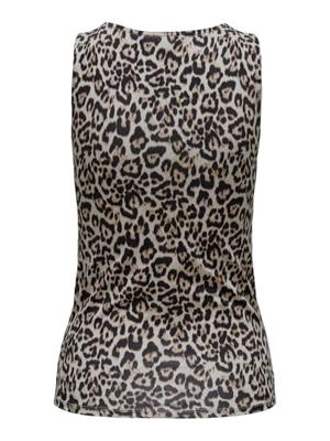 Only Onllone Aop Leo 2-way S/l Top Jrs Cloud Dancer Leo Aop