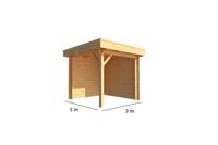 Overkapping Lisa-Dina 300 cm bij 300 cm diep plat dak Warentuin Collection - Warentuin collection - thumbnail