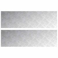 VidaXL Trap tread rechthoekig 2 pcs zilver 100 x 30 cm aluminium - thumbnail