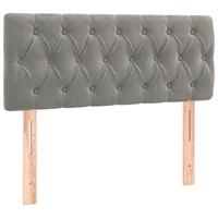 Boxspring met matras fluweel lichtgrijs 120x200 cm - thumbnail