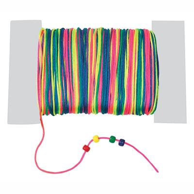 Colorations - satijnen kralenkoord regenboog, 91mtr.